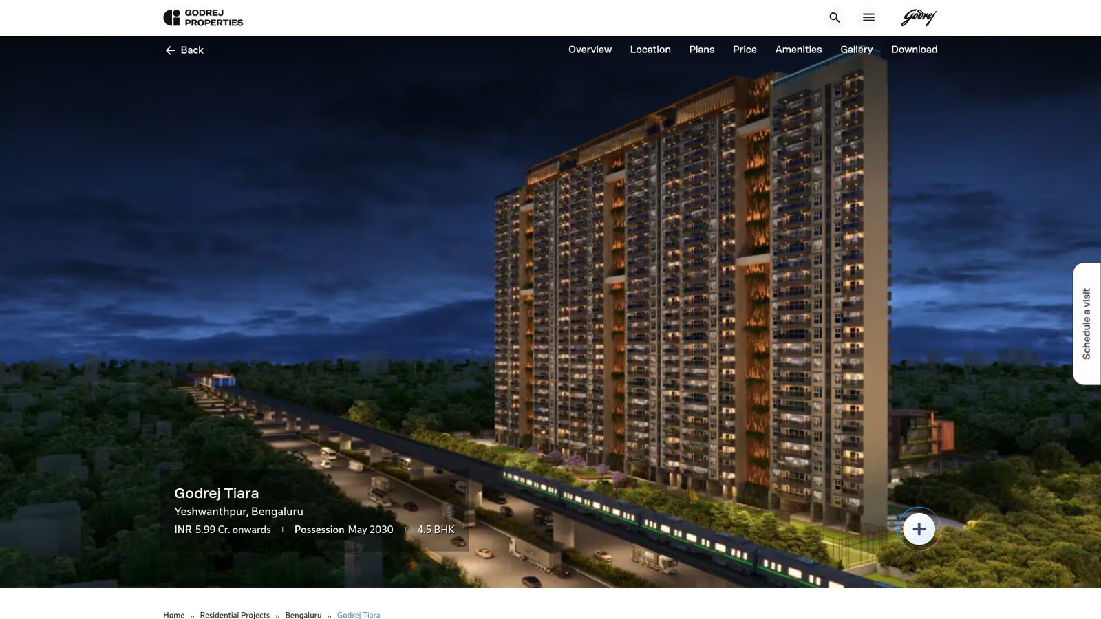 Godrej Properties website